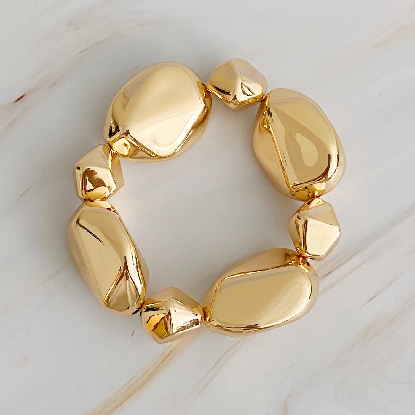 Gold Pebble Bracelet