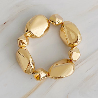 Gold Pebble Bracelet