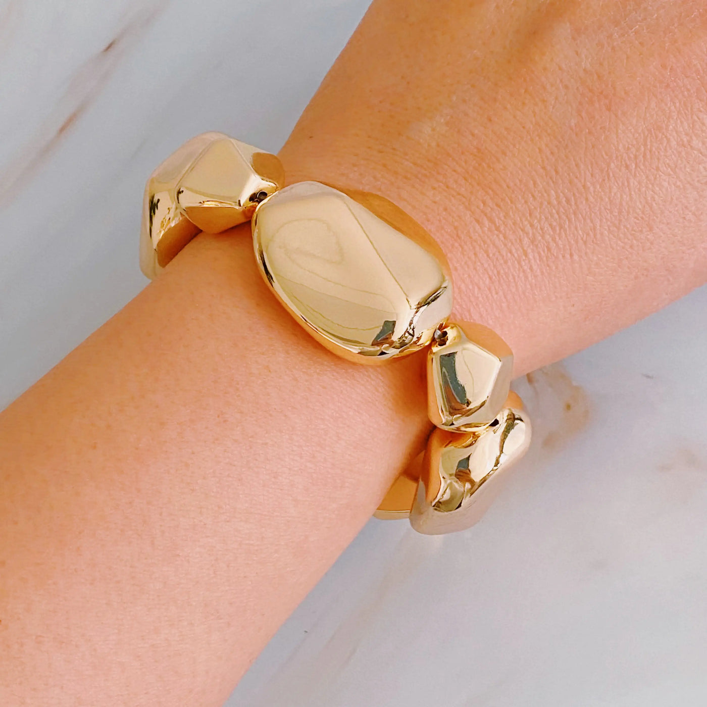 Gold Pebble Bracelet